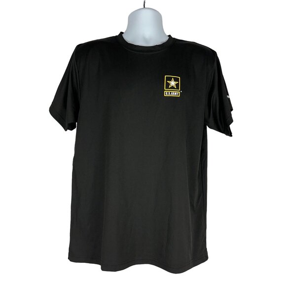 U.S. Army Physical Fitness Uniform T-Shirt Medium Black 100% Polyester - Picture 2 of 5